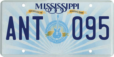 MS license plate ANT095