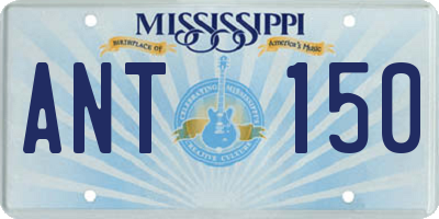 MS license plate ANT150