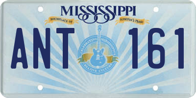 MS license plate ANT161