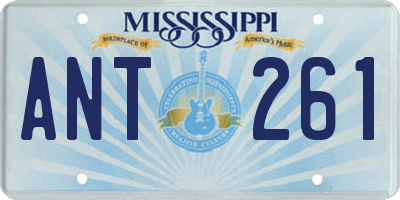 MS license plate ANT261