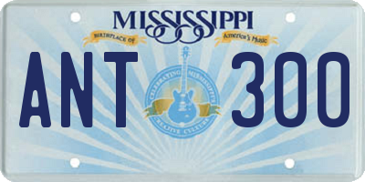 MS license plate ANT300
