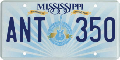 MS license plate ANT350