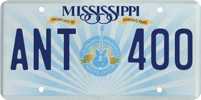 MS license plate ANT400