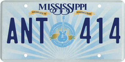 MS license plate ANT414