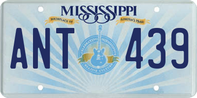 MS license plate ANT439