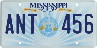 MS license plate ANT456