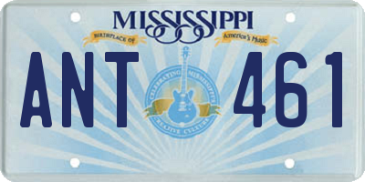 MS license plate ANT461