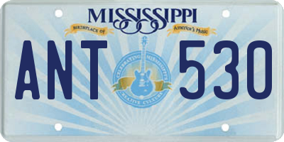 MS license plate ANT530