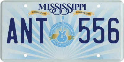 MS license plate ANT556