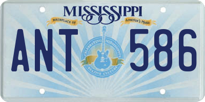 MS license plate ANT586