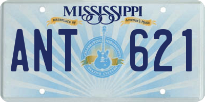 MS license plate ANT621