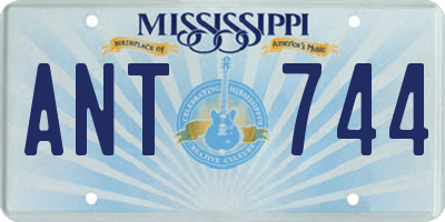 MS license plate ANT744