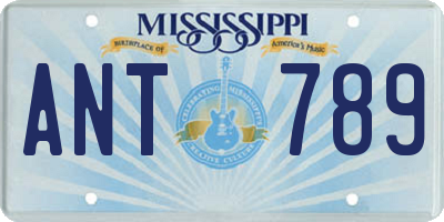 MS license plate ANT789