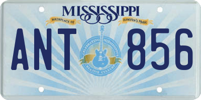 MS license plate ANT856