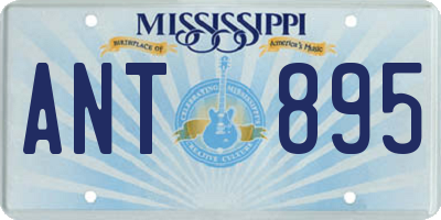 MS license plate ANT895