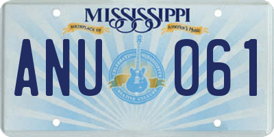 MS license plate ANU061