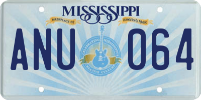 MS license plate ANU064