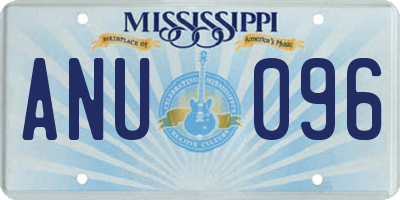 MS license plate ANU096
