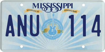 MS license plate ANU114