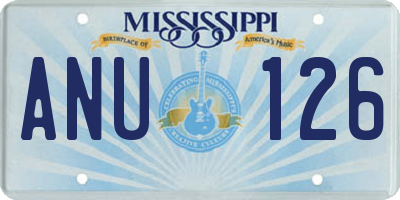 MS license plate ANU126