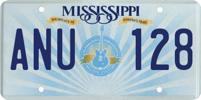 MS license plate ANU128