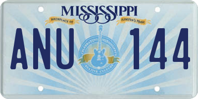 MS license plate ANU144