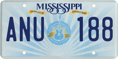 MS license plate ANU188