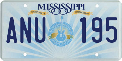 MS license plate ANU195