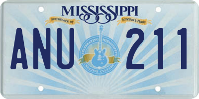 MS license plate ANU211