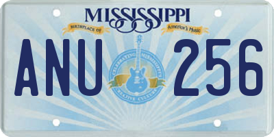 MS license plate ANU256