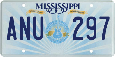 MS license plate ANU297