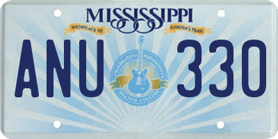 MS license plate ANU330