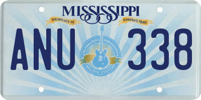 MS license plate ANU338