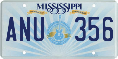 MS license plate ANU356