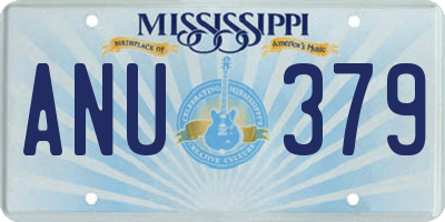 MS license plate ANU379