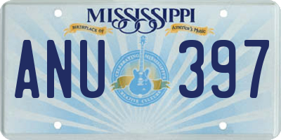 MS license plate ANU397