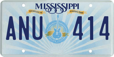 MS license plate ANU414