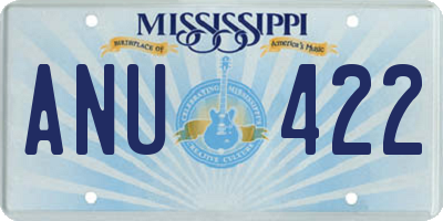 MS license plate ANU422