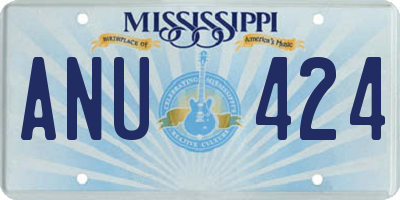 MS license plate ANU424