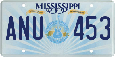 MS license plate ANU453