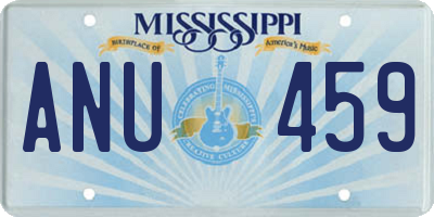 MS license plate ANU459