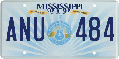 MS license plate ANU484