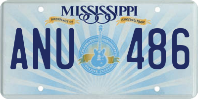 MS license plate ANU486