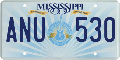 MS license plate ANU530