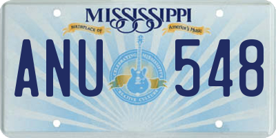 MS license plate ANU548