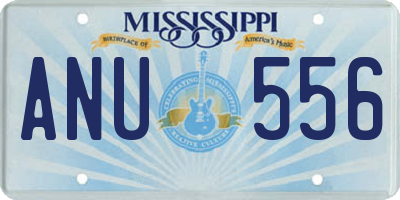 MS license plate ANU556