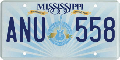 MS license plate ANU558