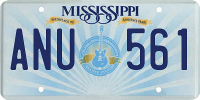 MS license plate ANU561