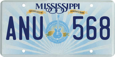 MS license plate ANU568