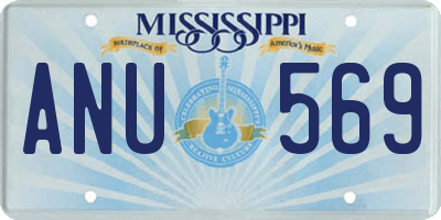 MS license plate ANU569